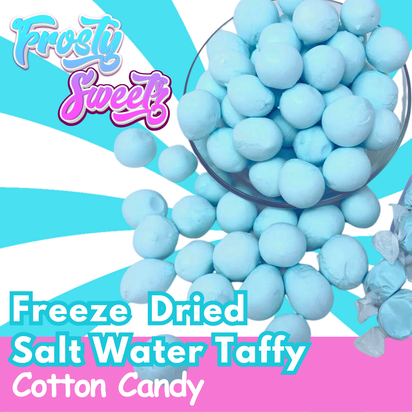 Freeze Dried Salt Water Taffy Cotton Candy